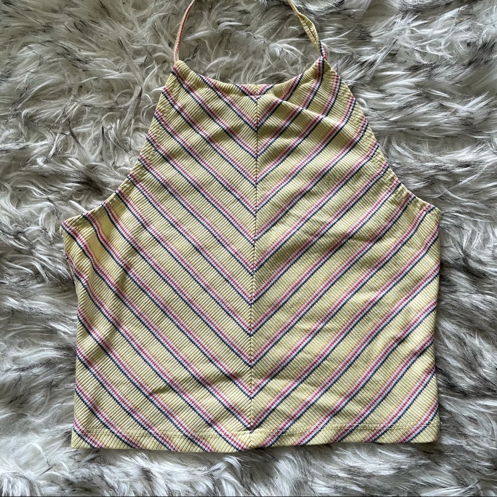 Chevron halter crop top